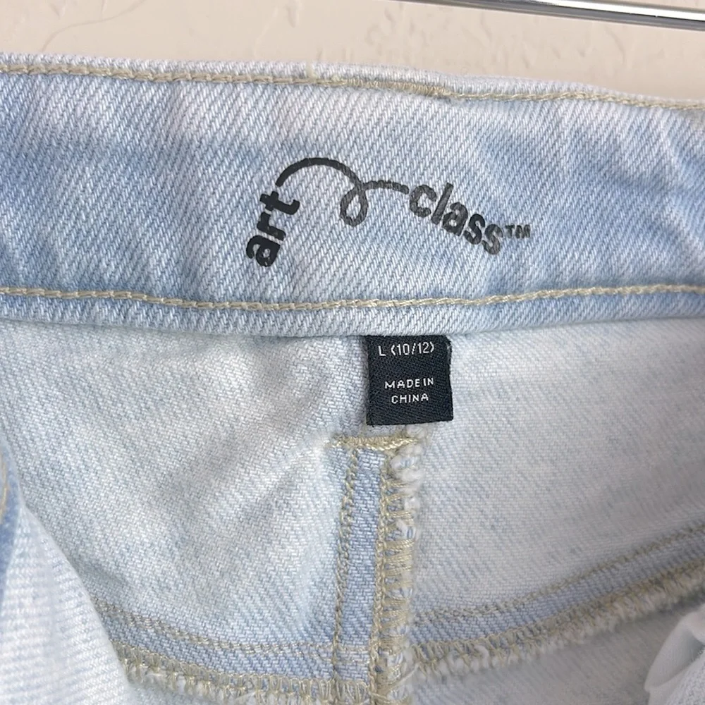 5 for $25 🌈 Art Class girls denim shoe size L light blue wash washed mid rise - Picture 5 of 5